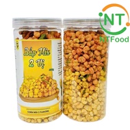 Bắp Mix 2 Vị ( Bắp Mắm - Bắp Bò Lá Chanh ) hũ 400Gr NTFood - Nhất Tín Food