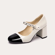 Lily Wei Retro Mary Jane รองเท้าส้น 7 ซม. < Ne1> Fairy Tale สไตล์ขนาดเล็กขนาด 31 32 33 แฟชั่นรองเท้า