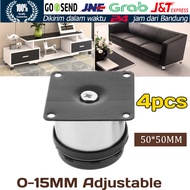 Adjuster Stainless Steel Kaki Alas Stabil Meja Kursi Bangku Sofa Adjustable Table Leg Diameter 50 MM