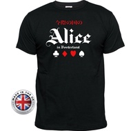 S-5XL Alice In Borderland English Version Black T-Shirt. Unisex-/*.01