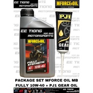 ( *PJ1 DISCONTINUED )*LATEST PACKAGE SET - MFORCE OIL MB FULLY 10W-40 1L *PETRONAS + PJ1 GEAR OIL 10