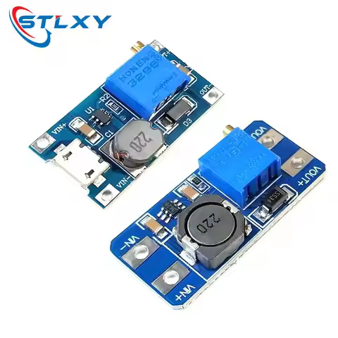 MT3608 DC-DC Adjustable Boost Module 2A Boost Plate Step Up Module with MICRO USB 2V-24V to 5V 9V 12