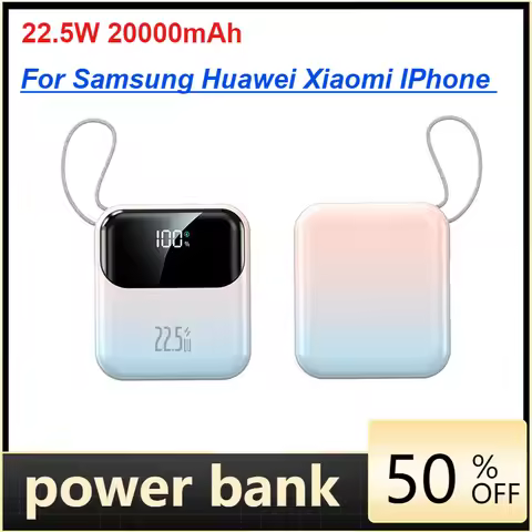 22.5W 20000mAh Power Bank For Samsung Huawei Xiaomi IPhone Powerbank China CCC Certification