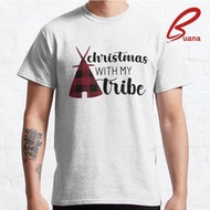 Christmas T-shirt with my Tribe, Funny Christmas Tribe Matching Family Gift T-shirts 444