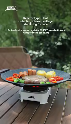 BRS-K007 Camping Gas Stove 2200W Propane Butane Gas Burner with Piezo Ignition Portable Foldable Coo