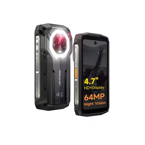 Ulefone 4.7" Rugged Phone Armor Mini 20 Pro 5G Android 14 16+256GB Smartphone LED Light 64MP Night C