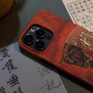 Tapestry Red Horse 17Pro iPhone 16 Unique 15/14/13 Ethnic Style Phone Case