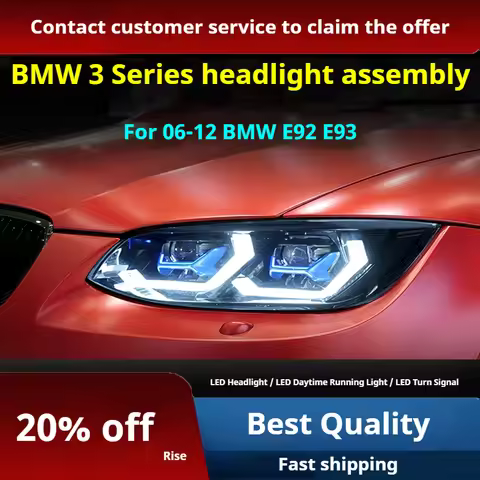 FT Car Lights For BMW E92 E93 M3 Headlights 2006-2012 Full LED Projetor Headlamp Daytime Running Lig