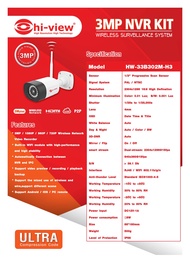 กล้องวงจรปิดไร้สาย 3 MP WIFI IP CAM HIVIEW