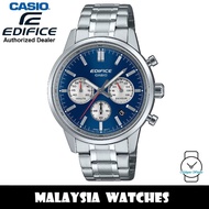 (OFFICIAL WARRANTY) Casio Edifice EFR-575D-2A Quartz Chronograph Stainless Steel Case & Strap Men's 