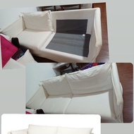kursi sofa ikea backsalen 3 seater white second