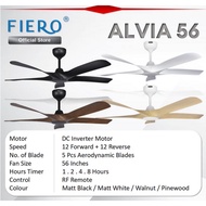 FIERO ALVIA Premium DC 56" Ceiling Fan 5 Blades 24 Speeds Memory Function