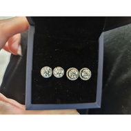 2*1ct Earrings Lab-grown diamond Mossanite with GRA certificate and card