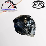 [SG Seller 🇸🇬] PSB Approved Evo RS9 Gloss Black Open Face Helmet Plain Colour