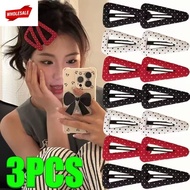 (BC)1-3Pcs  Polka Dot Fabric Hair Clips - Dress Up Hair Accessories - for Wen Girls Dai Wear - Trian
