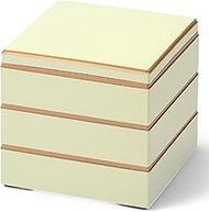 J-kitchens Heavy Box, 3 Tiers, 6.5 Inches, Saiko Kura, Shirabuchi Gold, 7.6 x 7.6 x 7.6 inches (19.4