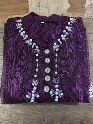 Nadira Dress Busui Bahan Organza Bordir Dengan Detai Payet Mote Gamis Pesta Baju Kondangan Mewah Ter