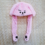 Cooky Bunny Hat Cooky Pink Moving Ear Hat BT21 Cooky