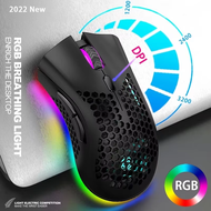 BM600 Rechargeable USB 2.4G Wireless RGB Light Honeycomb Gaming Mouse for PC Notebook Cute