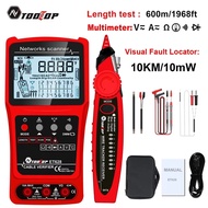 TOOLTOP 3 in 1 LAN Cable Tester Visual Fault Locator Multimeter 600M Length Measure Cable Mapping PO