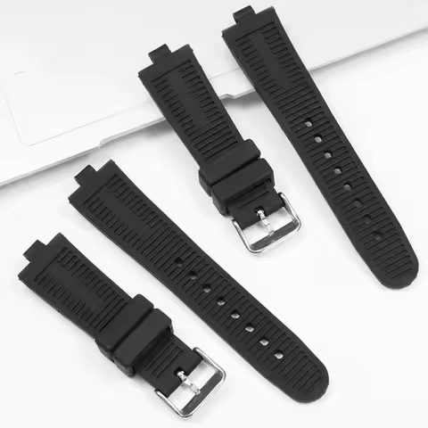 For Bvlgari DIAGONO raised mouth waterproof and sweat proof silicone watch band men's black strap ac