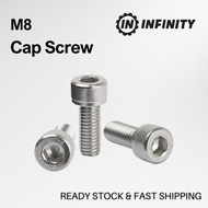 SUS 304 - M8 Allen Hex Socket Cap Full / Half Thread Screw Bolt DIN912
