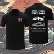 Kaos Polo Sports Nissan GTR Nissan เสื้อโปโล GTR Nismo Polo R35 R32 กีฬาผ้าฝ้ายเสื้อยืด M-3XL