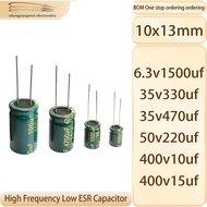 10X13 6.3v1500uf 35v330uf 35v470uf 50v220uf 10PCS 400v10uf 400v15uf High frequency low resistance ca