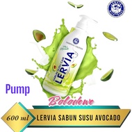 Lervia sabun susu cair avocado pump 600ml