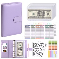 New Budget Plan Notebook A6 Cash Envelope Saving Money 6 Holes Binder for Financial Management A6 Lo