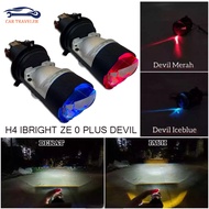 HORANSHOP Premium Original H4 LED Headlight Epic Racing ZE5/ZE5 Pro Biled Mini Laser Yellow H4 55 Wa