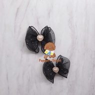 Popoori Christable Ribbon/Black Ribbon Cute Flannel/Children's Ribbon