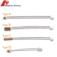 Kartrij Termistor Skru Masuk M3 NTC 100K 3950 1% Tiga Jenis Untuk Extruder Pencetak 3D Mk8 V6 Volcan