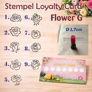Loyalty card flower stamp G automatic ink flower motif flash stamp custom stamp design printing