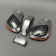 Chrome With Carbon Gear Shift Knob Side Cover DSG Emblem For VW Golf 6 7 R GTI Passat B7 B8 CC R20 J