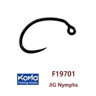 KONA F19701 Kona Carbon Steel Fly Tying Naked Hook Jig Larva Hook Ocean Boat Fishing Stream Lake Riv