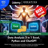 Excel+Chatgpt Course - Data Analysis 3 in 1 Excel, Python and ChatGPT | Excel Course | Excel Masterc