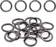 Swpeet 60Pcs Heavy Duty 3/4 Inch - 20mm Gun-Black Multi-Purpose Metal O Ring Metal Rings for Hardwar