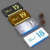Stainless Steel Luminous House Number Hotel B & B Signage Hotel Room Number Signage Box Room Number 
