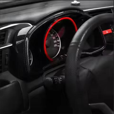 N60R-Car Dashboard Frame Cover Decoration For Honda Fit Jazz GK5 2014-2019
