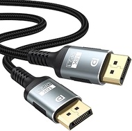 Breilytch 16K Displayport Cable 10FT 2.1, 80Gbps Display Port to Display Port Cable 8K@240Hz, 4K@540