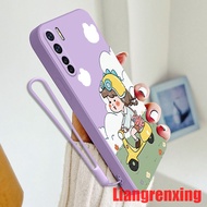 Casing OPPO Reno 3 pro oppo reno 3 phone case Softcase Liquid Silicone Protector Smooth shockproof Bumper Cover new design Cartoon Motorcycle for girls YTMTN01