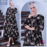 [✅Baru] Adst Midi Dress Dres Pakaian Baju Gamis Wanita Cewe Remaja