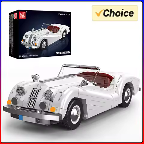 Mould King 10236 Technical Car Toys The XK140 Vintage Car Building Block Assembly Oldtime Car Model 