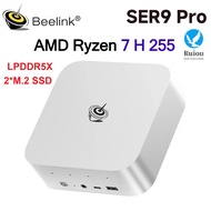 Beelink SER9Pro AMD Ryzen 7 H 255 MINI PC LPDDR5X 6400MHz 32GB 1TB NVMe SSD WIFI6 BT5.2 USB4.0 Deskt