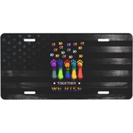 We Rise LGBTQ Rights Equality Front Aluminum License Plate Suitable Outdoor Play 6 X 12 in