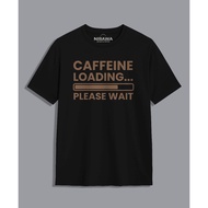 Cafeine Loading NIRAWA Unisex Cotton Combed 24s T-Shirt - Black and White for Men and Women
