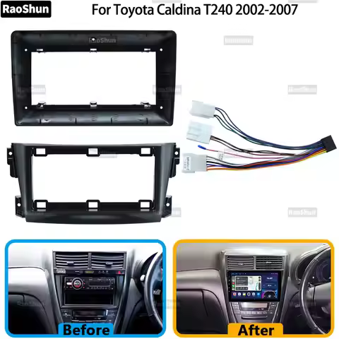 Car Android Radio Stereo Player Frame Fascia For Toyota Caldina T240 2002-2007 Panel Power Cord Wiri