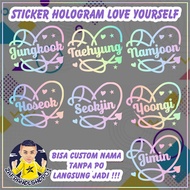 STIKER HOLOGRAM BTS LOVE YOURSELF PERSONA LOGO / STICKER LIGHTSTICK BTS