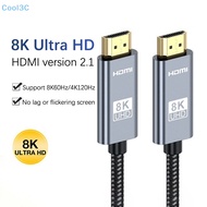 Cool3C 8K HDMI Cable For Xiaomi Box Xbox Series PS5 TV Projectors Monitor HDMI 2.1 UHD 8K@60Hz 4K@120Hz 48Gbps EARC Dolby Vision 5m HOT